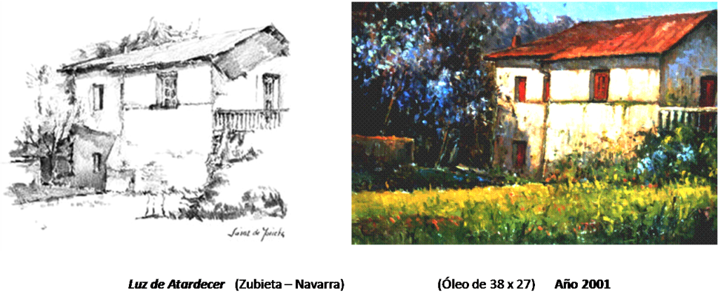 Dibujo y Óleo Zubieta