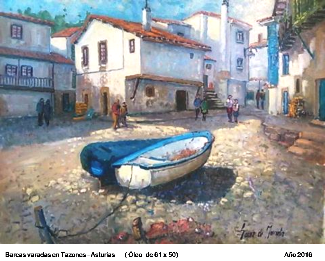 Óleo de Tazones - Barcas Varadas