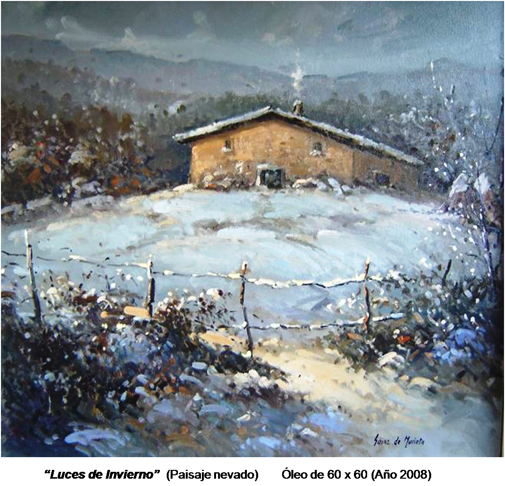 Óleo Paisaje nevado 2008
