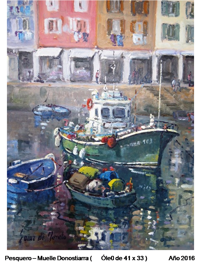 Óleo Pesquero Muelle Donostiarra