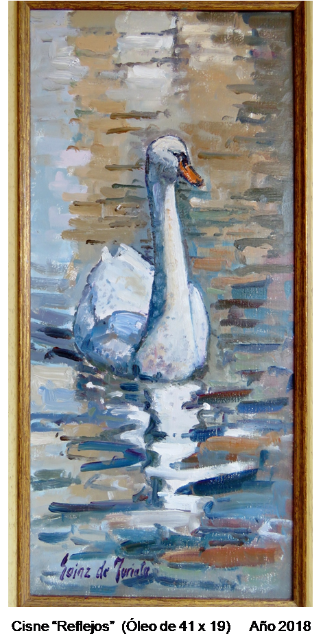 Óleo Cisne - reflejos