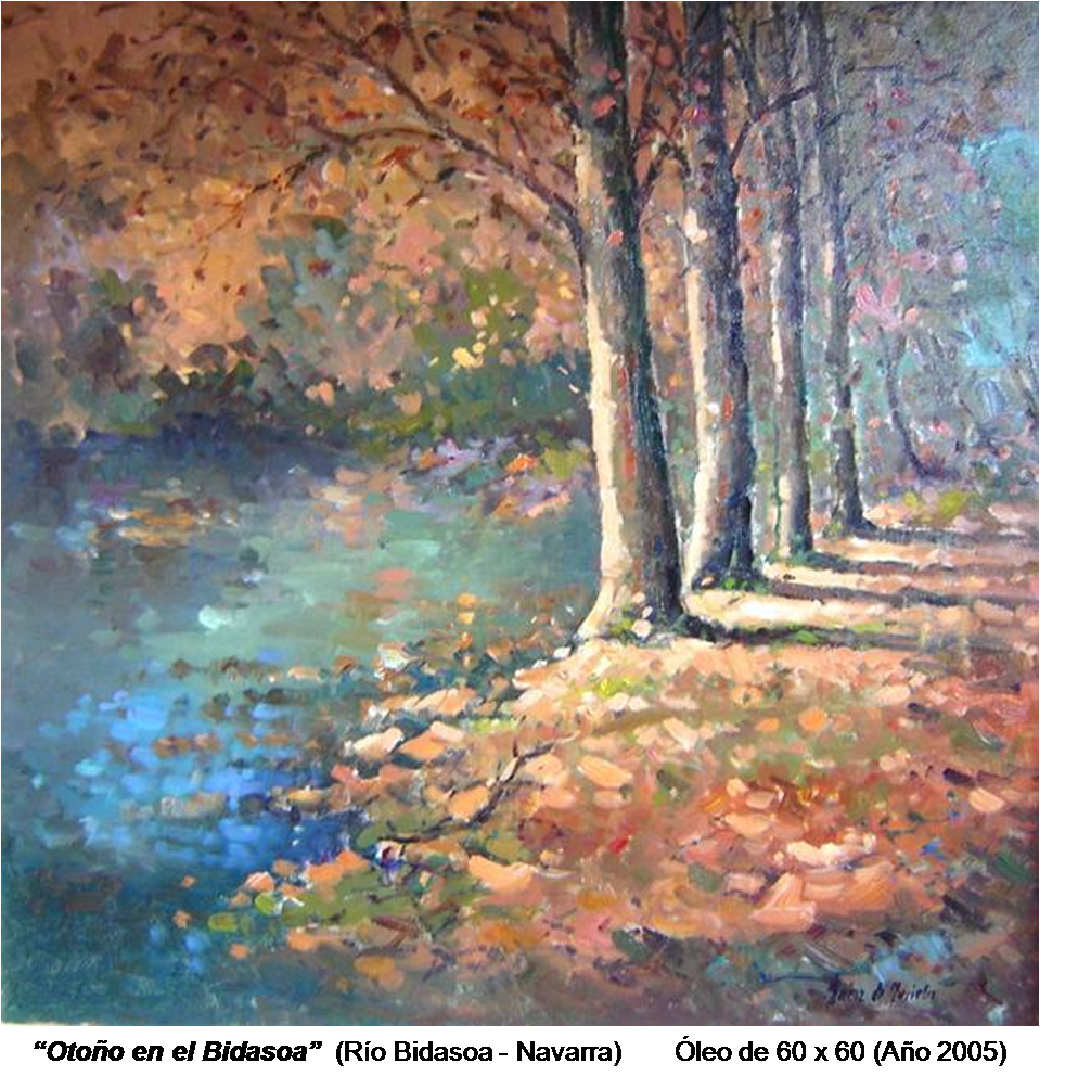 Óleo Otoño en el Bidasoa 2005